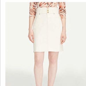 NWT Cream Colored Ann Taylor Pencil Skirt